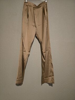 Women’s Tan High-Waist Tailored Pants